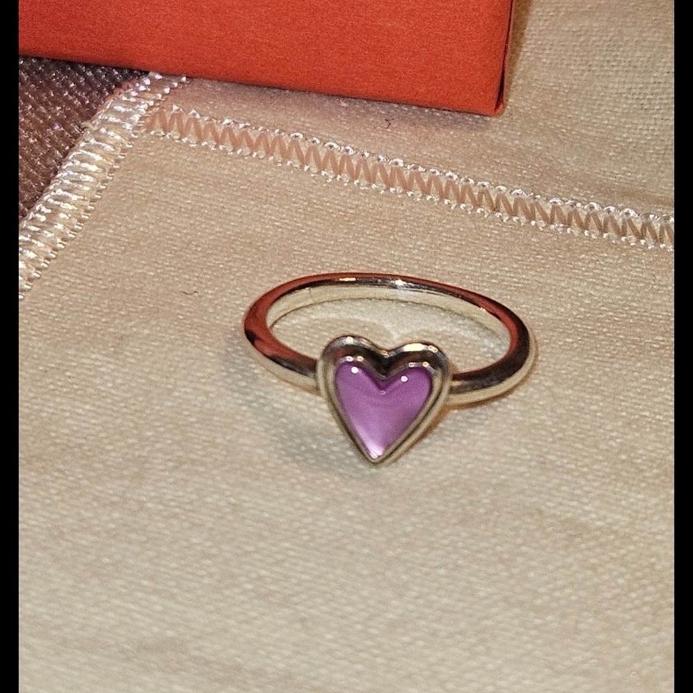 LAB Pink Sapphire Heart Ring